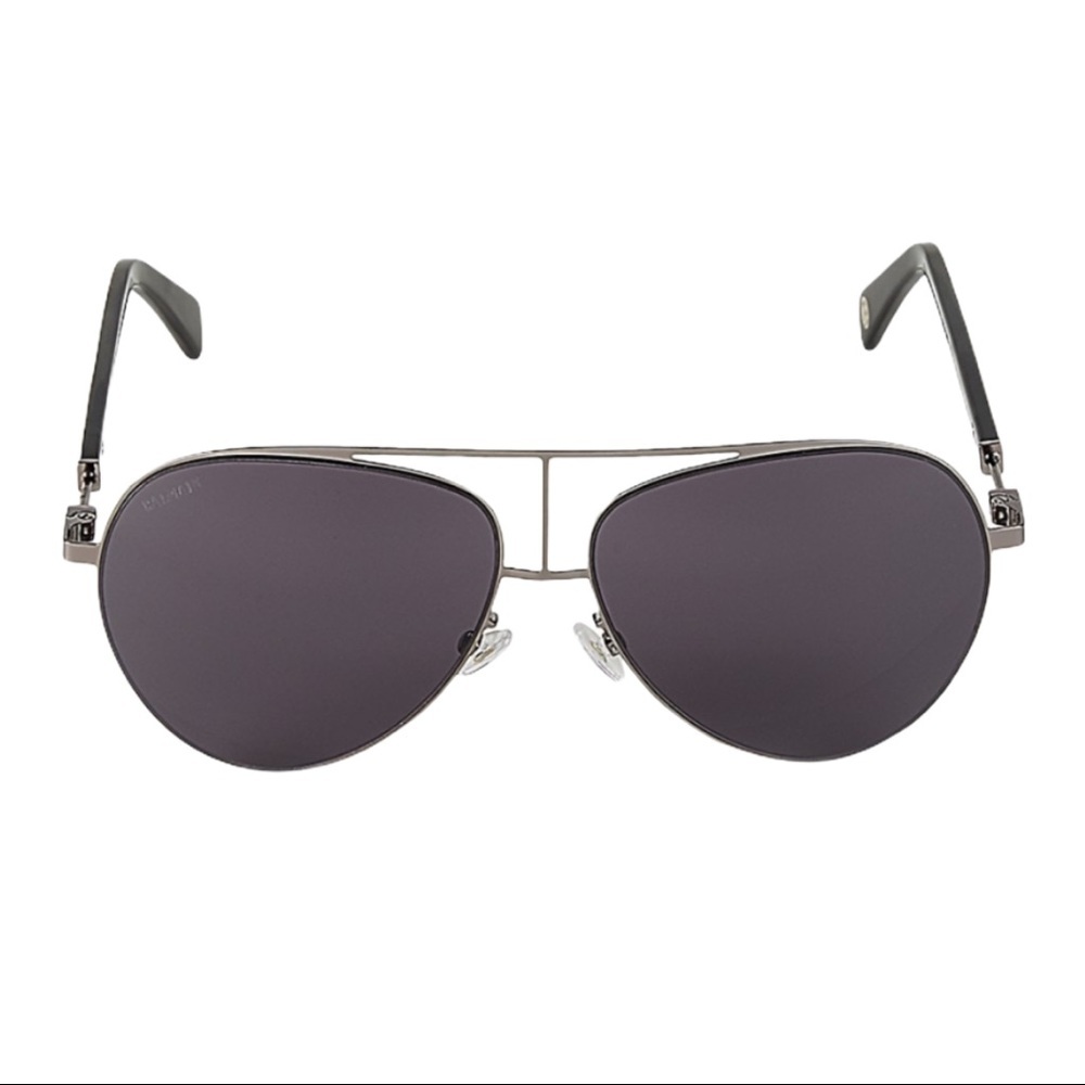 NEW Balmain 59MM Aviator Sunglasses silver black